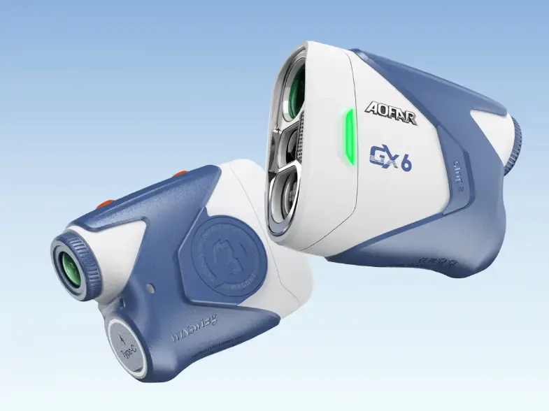 Vue dans l'oculaire du AOFAR GX6, affichage distance et slope